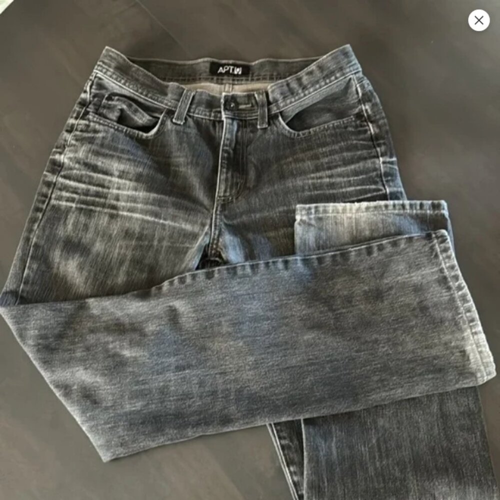 APT. 9 Men’s Black wash straight fit Denim Jeans 32 x 32 - 100% cotton